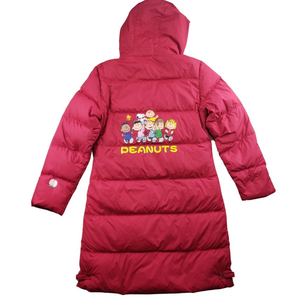 Vintage Snoopy Peanuts Gang Red Puffer Jacket Juniors L Womens S